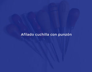 Afilado cuchilla con punzón