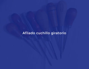 Afilado cuchillo giratorio