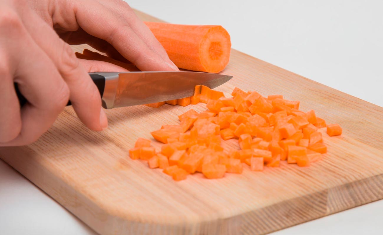 qué es cortar en Brunoise